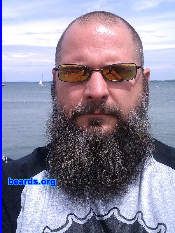 Scott B.
Bearded since: about 2009. I am a dedicated, permanent beard grower.

Comments:
I was working on a roof and just did not shave for a week or so. I liked it and have not shaven since.

How do I feel about my beard? I like it.  I am  trying to decide if I want to let it grow longer or not. 
Keywords: full_beard