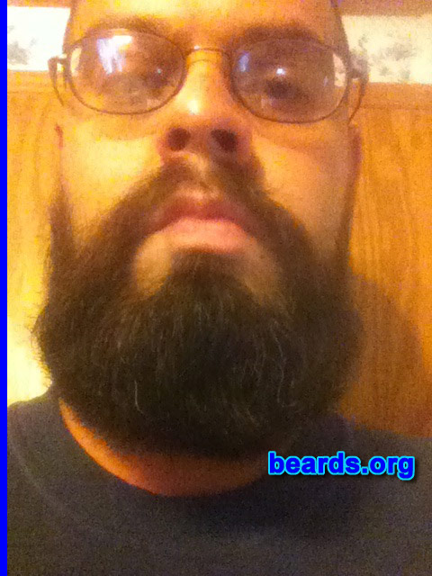 Samuel G.
Bearded since: 2013. I am an experimental beard grower.

Comments:
Why did I grow my beard? Been in the military for the past six years and got out. Now that I don't have to shave everyday, I decided to grow the epic beard.

How do I feel about my beard? I was uncertain about it at first.  But now I love it. Can't imagine looking in the mirror without it. I think I have a good beard with good thickness. Since I am only four months into growing, I will have to see how the length goes. I appreciate all advice. Thanks.
Keywords: full_beard