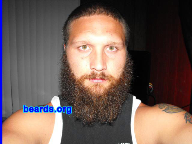 Troy L.
Bearded since: 2011. I am a dedicated, permanent beard grower.

Comments:
Why did I grow my beard?  Because that's what men do!

How do I feel about my beard? Wish it were longer and a little straighter!
Keywords: full_beard