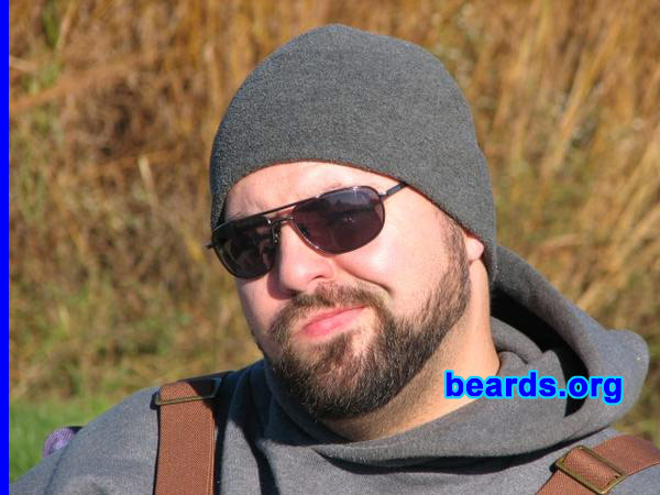 Chris
Bearded since: 2000.  I am a dedicated, permanent beard grower.

Comments:
I grew my beard because I think I look better with one. It is warmer for those cold nights out working on the railroad.

How do I feel about my beard?  I like it, but I wish it were fuller. Under my chin is a bare spot that only I really notice, but it bugs me.
Keywords: full_beard