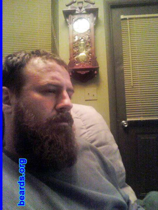 Dustin
Bearded since: 2010. I am a dedicated, permanent beard grower.

Comments:
Why did I grow my beard? It started as an experiment. As a man grows his beard longer and longer, it becomes a part of his personality. The thought of shaving my beard terrifies me now.

How do I feel about my beard? Nobody comes between my beard and me.
Keywords: full_beard