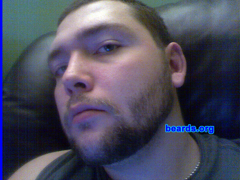 John
Bearded since: 2005.  I am a dedicated, permanent beard grower.

Comments:
I grew my beard because of a bet at first and then I just stuck with it.  This pic is at 3.5 weeks and I wanted to shave it off.  This web site encouraged me to not stop growing.

How do I feel about my beard?  Love it.  It is me.
Keywords: full_beard