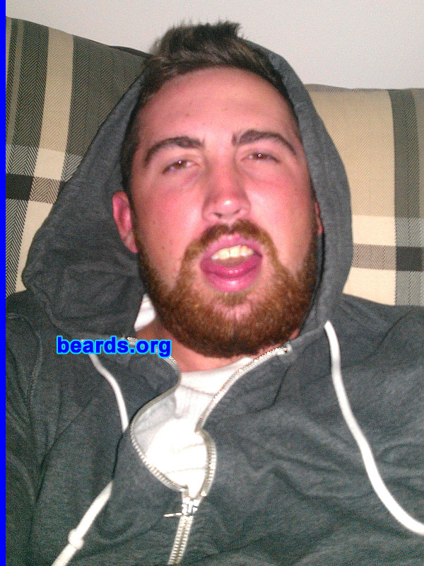 Jordy
Bearded since: 2011. I am an occasional or seasonal beard grower.

Comments:
I grew my beard because I was fresh out of the military and tired of shaving.

How do I feel about my beard? Lovin' it.  The coloring is pretty sick.  Makes me look like a mutt.
Keywords: full_beard