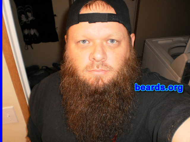 Nathan S.
Bearded since: August 2012. I am a dedicated, permanent beard grower.

Comments:
Why did I grow my beard? Started out to hit the one-year mark. Now I'll never shave it.

How do I feel about my beard? Love it.  Wife does, too.
Keywords: full_beard