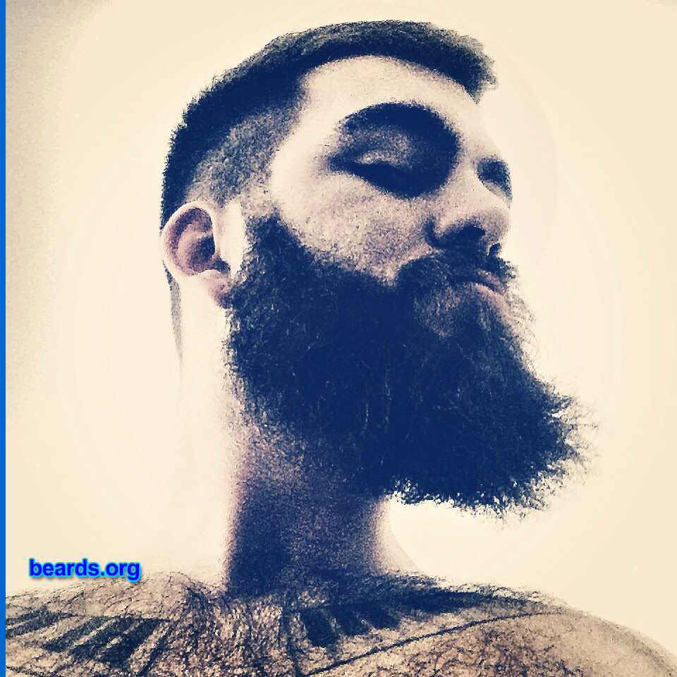 Marcus M.
Bearded since: 2008. I am a dedicated, permanent beard grower.

Comments:
Why did I grow my beard? I grew my beard simply because it's a gift which I've been given. I doubt I'll ever go back to clean shaved.

How do I feel about my beard? My beard and I are buddies.  We don't go anywhere without each other. He makes me complete.
Keywords: full_beard