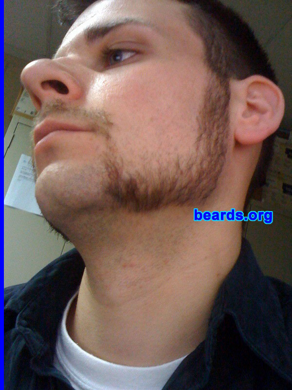 Nate S.
Bearded since: 2009.  I am an experimental beard grower.

Comments:
I grew my beard to look like an a-h*le with  FRIENDLY MUTTON CHOPS.

How do I feel about my beard?  I think it looks good, personally.
Keywords: mutton_chops
