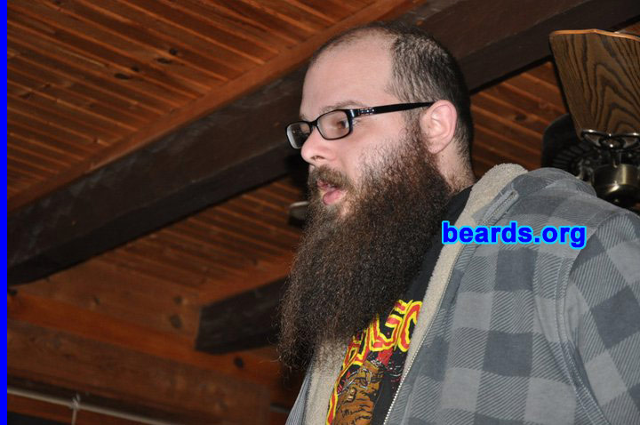 Nicholas
Bearded since: 2004. I am a dedicated, permanent beard grower.

Comments:
I grew a beard because I believe it to be the last true bastion of masculinity. A man just isn't a man without a beard.

How do I feel about my beard? I love it.  Strangely enough, I get a lot of positive comments about it.
Keywords: full_beard