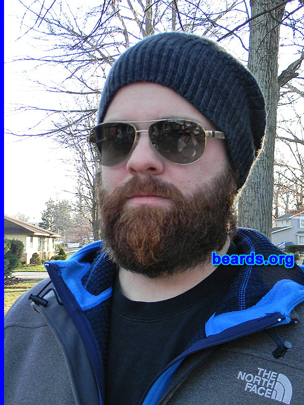Nate
Bearded since: 2013.

Comments:
Why did I grow my beard? Let it grow. Let it grow.

How do I feel about my beard? Love it. Keeps me warm.
Keywords: full_beard