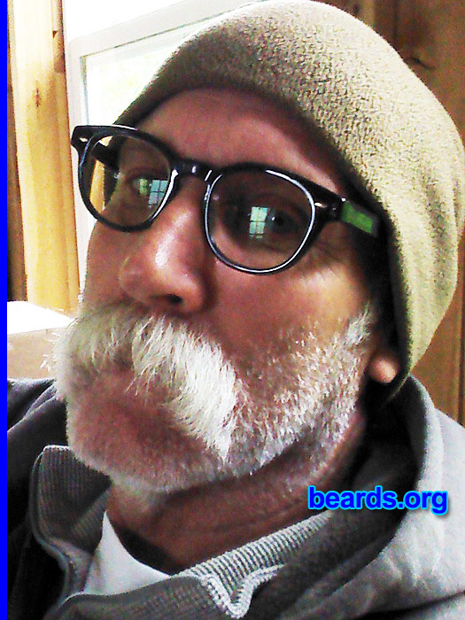 Neal
Bearded since: 2015. I am an experimental beard grower.

Comments:
Why did I grow my beard? I woke up one morning and just decided not to shave. One day became two, then a week, and now it's been almost three months.

How do I feel about my beard? I've had a mustache for over forty years. The beard started just as a whim but now it's a keeper.

The beard in this photo is at one week.  Already had the mustache for more than forty years.
Keywords: stubble full_beard