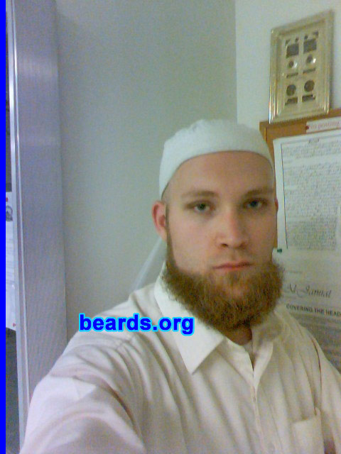 Dale G.
Bearded since: March 2008.  I am a dedicated, permanent beard grower.

Comments:
First and foremost I am a Muslim. So that played the biggest part in me growing my beard. Another compelling reason is I was sick and tired of styling my facial hair and shaving. I wanted to feel and look like a man.

How do I feel about my beard?  I love it. I love the feeling it gives me when I look at it in the mirror. I like the compliments I get from others.  A lot of people think I can pull off a beard and no one else can, which makes me feel good. Also, it has paved the way for me to become more religious.  The beard was a small stepping stone to bigger and better things.
Keywords: chin_curtain