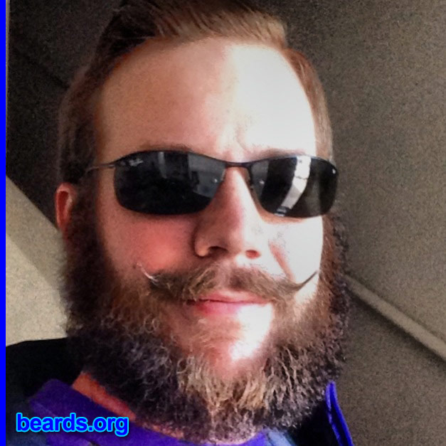 Dan F.
Bearded since: 2009. I am a dedicated, permanent beard grower.

Comments:
Why did I grow my beard? I like looking older and my beard covers up my double chin! Last time I shaved my face was over two years ago, and I didn't waste any time growing my beard back!

How do I feel about my beard? Growing my beard out was the best idea I ever had! I'm not going to let it get too crazy, but my days of trimming it with a beard trimmer are over now. My mustache gets a lot of attention as well!
Keywords: full_beard