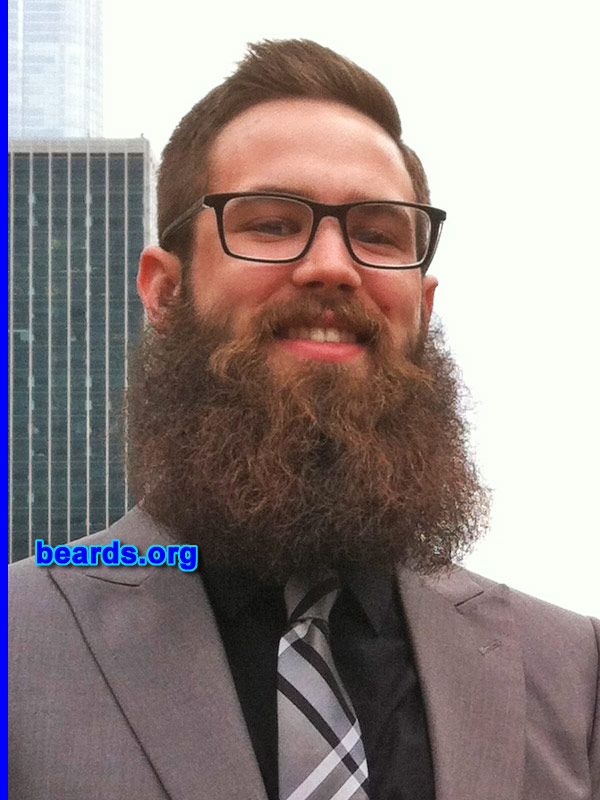 John
Bearded since: 2013. I am a dedicated, permanent beard grower.

Comments:
Why did I grow my beard? To promote young urban beardsmen in the Sunflower State.

How do I feel about my beard? I get more satisfaction out of this beard than is probably healthy. 
Keywords: full_beard