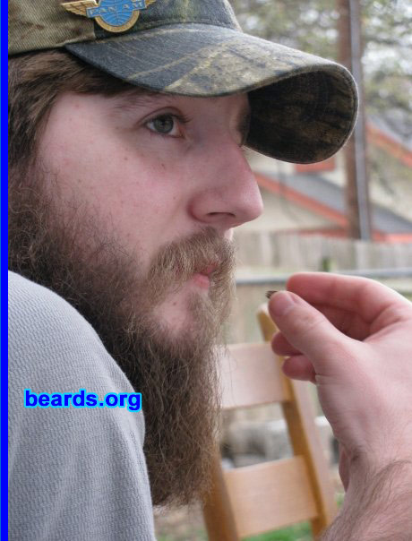 Troy H.
Bearded since: 2004. I am a dedicated, permanent beard grower.

Comments:
I am still growing it because I can. Lots of women tried to get in the way... They failed.

How do I feel about my beard? Still keeps me warm, especially on my manly motorcycles. Also keeps me warm when I'm outside chopping wood, working on cars, making children scream... a bunch of manly stuff in other words.
Keywords: full_beard