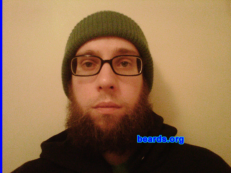 Derrick
Bearded since: 2010.  I am a dedicated, permanent beard grower.

Comments:
I grew my beard because I hate shaving. Not only that, it takes a real man to grow a beard.

How do I feel about my beard? I feel great about my beard. I will keep growing it until I no longer can.
Keywords: chin_curtain