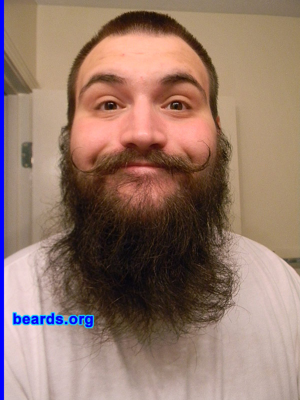 David W.
Bearded since: 2008. I am a dedicated, permanent beard grower.

Comments:
Why did I grow my beard? Because I am in love with facial hair. My uncle used to grow a beard when I was a kid and loved it.  I have always seen facial hair with amazement.

How do I feel about my beard? I feel beyond any comprehension. I comfortably like mine.  I wish it could be thicker and grow a bit better. But I still love my beard unconditionally.
Keywords: full_beard