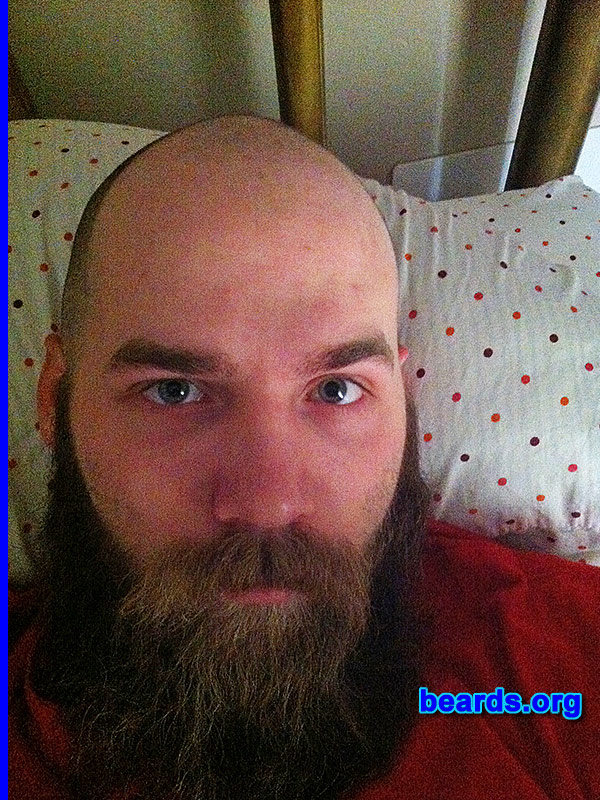 Dustin J.
Bearded since: 2008. I am a dedicated, permanent beard grower.

Comments:
Why did I grow my beard?  Because I like the way having a beard feels, also how manly it is.

How do I feel about my beard? I love my beard, but it's still got some time to grow.
Keywords: full_beard