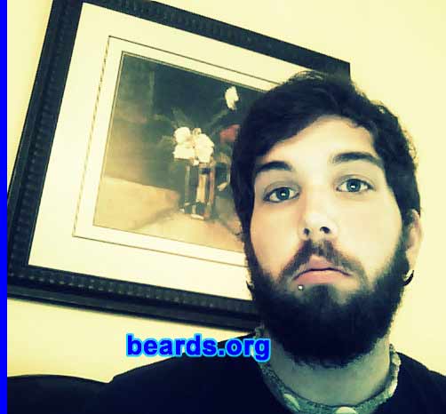 Johnny M.
Bearded since: 2008. I am a dedicated, permanent beard grower.

Comments:
I grew my beard for its accentuation of strength and also for its striking appearance.

How do I feel about my beard?  I believe it's nice for so far.
Keywords: full_beard