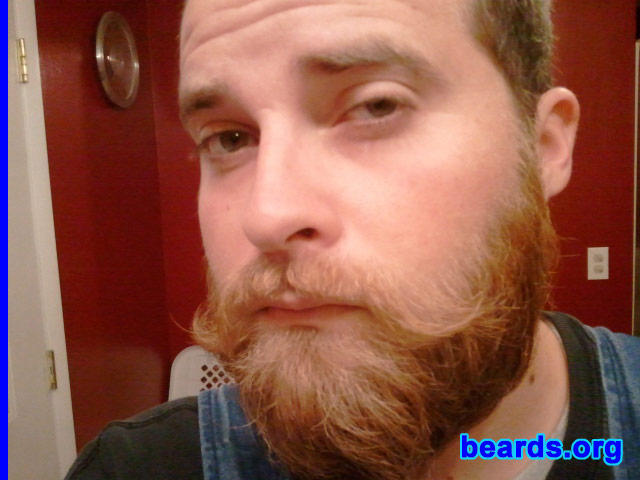 Jonathan V.
Bearded since: 2011. I am an experimental beard grower.

Comments:
I've always had a goatee.  I just decided to see what I think about a full natural beard.

How do I feel about my beard? I wish my beard weren't as wavy, but I think the different colors in it make it unique.
Keywords: full_beard