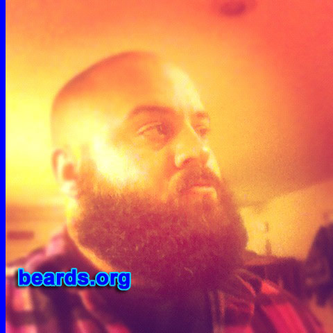 Melvin J.
Bearded since: 2012. I am an experimental beard grower.

Comments:
Why did I grow my beard? TO DO IT.

How do I feel about my beard? AWESOME.
Keywords: full_beard