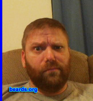 Mark
Bearded since: 2013. I am an experimental beard grower.

Comments:
Why did I grow my beard? I recently retired from the Army. Never had a chance to grow it before. Just gonna let it wolf out and see what happens. I think from all the testimonials that I will be even more of a man than when I was slinging hot lead salad at the enemy.

How do I feel about my beard? Just getting started. I wanted to upload weekly pics to mark my progress: week 5.
Keywords: full_beard