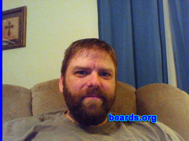 Mark
Bearded since: 2013. I am an experimental beard grower.

Comments:
Why did I grow my beard? I recently retired from the Army. Never had a chance to grow it before. Just gonna let it wolf out and see what happens. I think from all the testimonials that I will be even more of a man than when I was slinging hot lead salad at the enemy.

How do I feel about my beard? Just getting started. I wanted to upload weekly pics to mark my progress: week 9.
Keywords: full_beard