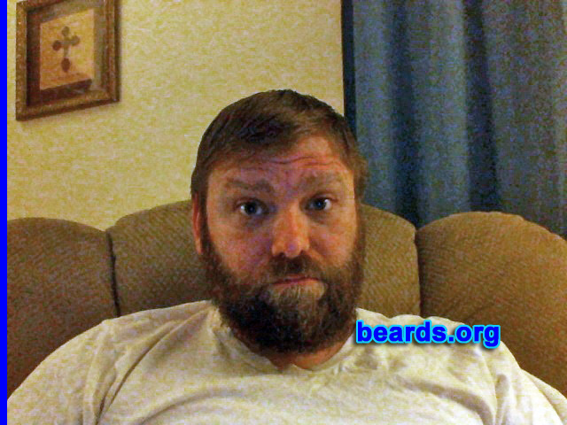 Mark
Bearded since: 2013. I am an experimental beard grower.

Comments:
Why did I grow my beard? I recently retired from the Army. Never had a chance to grow it before. Just gonna let it wolf out and see what happens. I think from all the testimonials that I will be even more of a man than when I was slinging hot lead salad at the enemy.

How do I feel about my beard? Just getting started. I wanted to upload weekly pics to mark my progress: week 11.
Keywords: full_beard