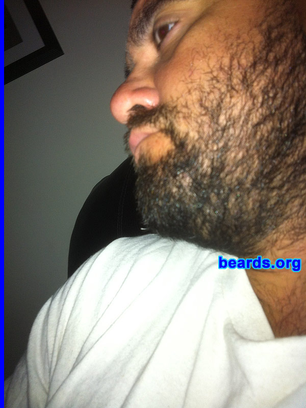 Nic C.
Bearded since: September 5, 2012. I am an occasional or seasonal beard grower.

Comments:
Why did I grow my beard? My wife stopped showing me affection. So I found a new love, beard.

How do I feel about my beard? Feel very connected. 
Keywords: full_beard