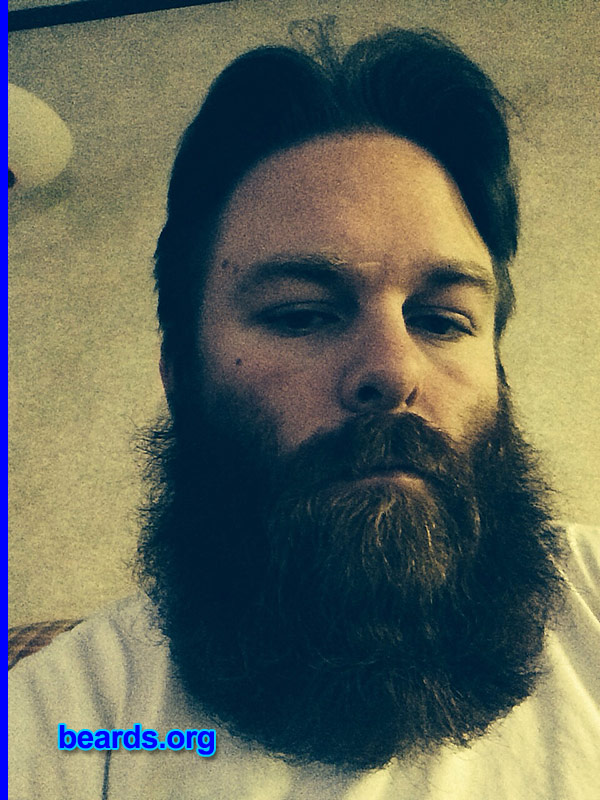Nick
Bearded since: 2012. I am a dedicated, permanent beard grower.

Comments:
Why did I grow my beard? After shaving since I was in middle school and staying clean shaven for the Air Force, it was time.

How do I feel about my beard? Best decision ever.
Keywords: full_beard