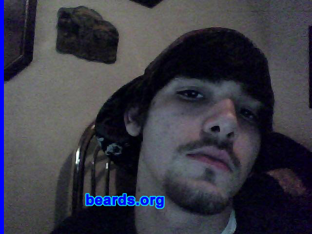 Tyler C.
Bearded since: 2004.  I am a dedicated, permanent beard grower.

Comments:
I grew my beard because it makes me look more mature.

How do I feel about my beard?  It's okay.  I wish I could grow a fuller one.
Keywords: goatee_mustache