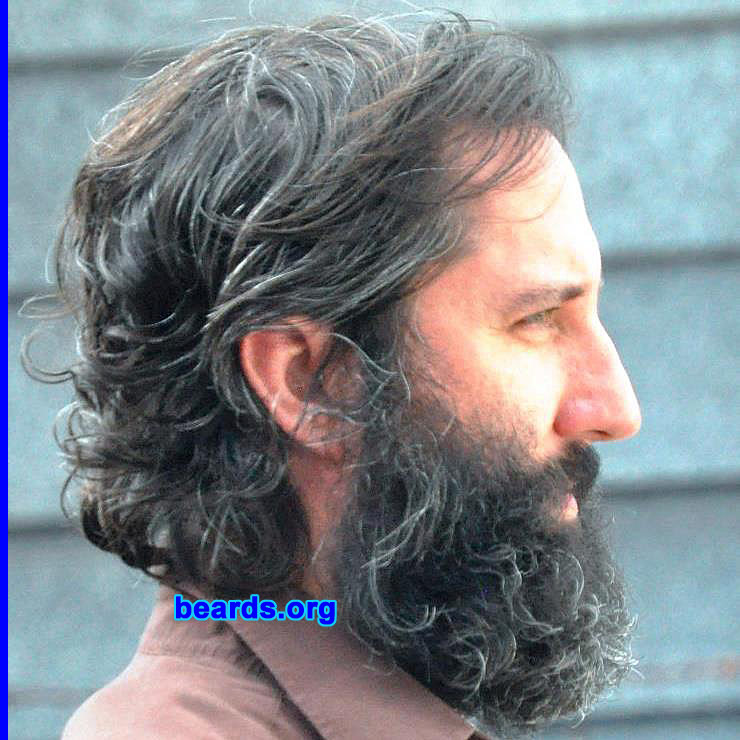 Anthony B.
Bearded since: 1992. I am an experimental beard grower.

Comments:
Why did I grow my beard? I like it. My beard is in a continual state of evolution.

How do I feel about my beard? Thumbs up!
Keywords: full_beard