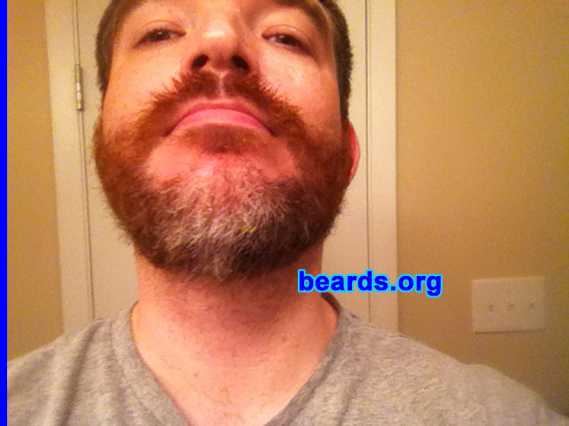 Brent I.
Bearded since: 2003. I am a dedicated, permanent beard grower.

Comments:
I feel more manly and confident with a beard, completely natural.

How do I feel about my beard? It's getting more more gray every day, but I wish it were thicker and fuller. 
Keywords: full_beard