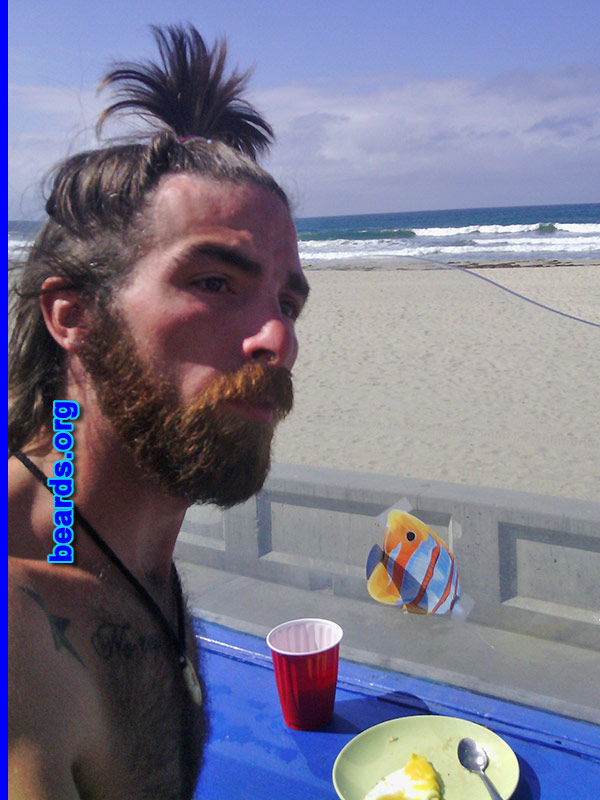 Brandon
Bearded since: 2013. I am an experimental beard grower.

Comments:
I started growing my beard in August of 2013 just to see if I could.

How do I feel about my beard? I love it and don't plan on shaving.
Keywords: full_beard