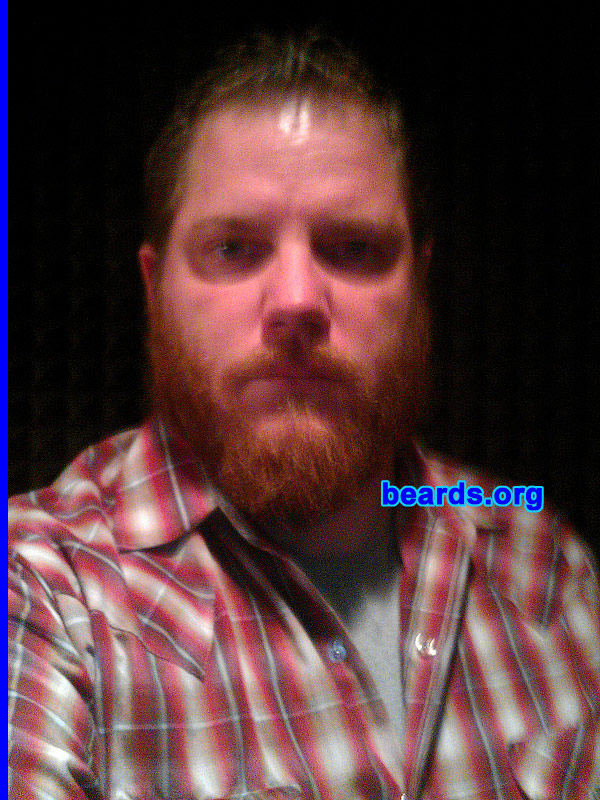 Josh K.
Bearded since: 2002. I am an experimental beard grower.

Comments:
I grew my beard because I'd never grown a full beard before, only a goatee.

How do I feel about my beard? I like it. Takes dedication. 
Keywords: full_beard