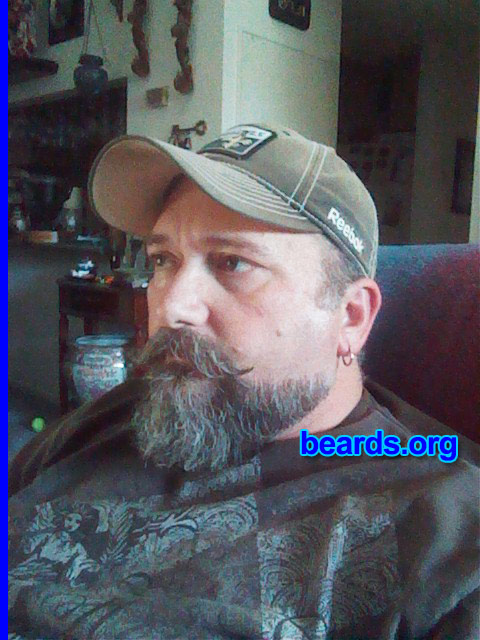 Jim
Bearded since: 2005. I am a dedicated, permanent beard grower.

Comments:
Why did I grow my beard? I started my beard because I left a job that did not allow one.  Ever since then it's been "when you get me you get the beard".

How do I feel about my beard? I like to keep my beard a certain length.  but lately I've been letting my moustache grow out. I also love gray. I can't wait until it all turns gray.
Keywords: goatee_mustache