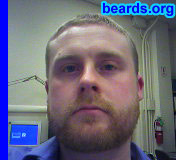 Brian Earley
Bearded since: 2005. I am an occasional or seasonal beard grower.

Comments:
I grew a beard because ever since I have been able to grow a good full beard, I have been in the Army. They forced me to shave all the time so I never knew what I looked like with one. Well, I am in the National Guard now and in between my monthly drills I like to grow a beard just because I can.

I like it. I think it makes me look older and more powerful! I like how my beard is red and my hair is blonde. 
Keywords: full_beard
