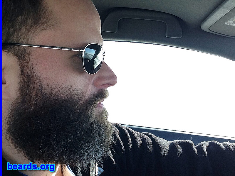 Dan B.
Bearded since: 2011. I am a dedicated, permanent beard grower.

Comments:
Why did I grow my beard? Not having a beard is for women and children.

How do I feel about my beard? It is a majestic, powerful, hirsute conflagration of manliness and virility.
Keywords: full_beard
