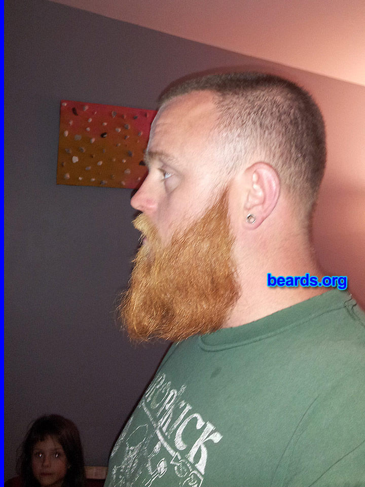 Dan S.
Bearded since: 2012. I am a dedicated, permanent beard grower.

Comments:
Why did I grow my beard? I've always had what most consider a chin strap style beard. But for the past year I've been letting it go. I don't see myself even trimming this year and hope to be able to do a freestyle competition when I get the length.

How do I feel about my beard? I love my beard. My grandfather Hank had a full beard just about his entire life and we lost him to cancer in 2013. This kind of helps me connect on the daily.
Keywords: full_beard