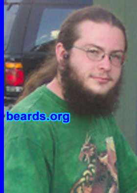 Justin
Bearded since: 2003.  I am a dedicated, permanent beard grower.

Comments:
I grew my beard because I wanted to stand out.  In school I was always the one kid who was quiet and non-confrontational.  So I went unnoticed by almost every single person and just faded into the background.  I wasn't even sure if I wanted a beard at the time, but I stopped shaving for a while and, after it started growing in, I loved it and have been growing it out since.

I really love it. My only downside is that my moustache is not as thick as I would like it to be.
Keywords: full_beard