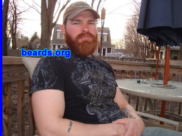 James
Bearded since: 1998.  I am an occasional or seasonal beard grower.

Comments:
I've had a goatee for years and started growing a full beard for winter. Now I'm yearly bearded.

How do I feel about my beard? Love it.
Keywords: full_beard