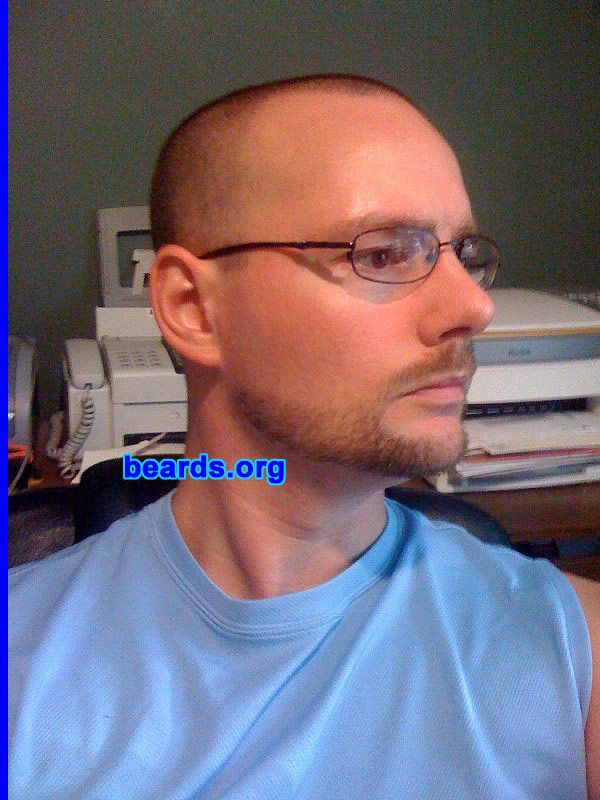 Jim R.
Bearded since: 2006.  I am a dedicated, permanent beard grower.

Comments:
When exiting the Army, there is an untold tradition to grow a beard. I grew a short, trimmed, full beard; and LOVED it.   Since then it has become part of me. 

How do I feel about my beard?  While doing some beard research (or beardsearch), I discovered that there was a style of beard called the "Reed".  Intrigued, since that is my last name, I decided to look it up. The only thing I could find was this:

[b]Reed[/b] â€“ A beard with integrated mustache that is worn on the lower part of the chin and jaw area that tapers towards the ears without connecting sideburns.

I could not find a single picture! While searching, I came across your website and decided that I would submit one (or three).  I trimmed up the beard to what I thought fit the description and took a few pics with the cell phone.  Although this is not a "created" style by me, I would like to think that I am re-establishing it.  It would be awesome to see some others here post their own Reed Beards!
Keywords: goatee_mustache extended_goatee