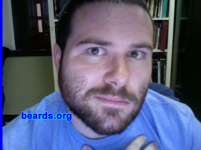 James B.
Bearded since: March 2012. I am a dedicated, permanent beard grower.

Comments:
I started growing my beard in March of this year and loved it so much, I decided to keep it.

How do I feel about my beard? Love the way it gives me diversity from other males and, according to my fiancÃ©, I look cuddly. LOL.


Also see James here: [url]http://www.beards.org/images/displayimage.php?pid=16628[/url].
Keywords: full_beard