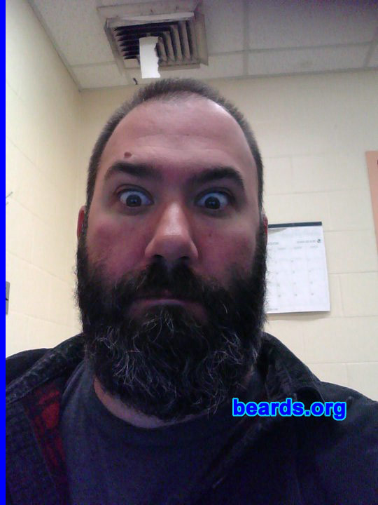 Mark
Bearded since: 2010.  I am a dedicated, permanent beard grower.

Comments:
I grew my beard because I like the warmth in the winter and it looks bad @ss!

How do I feel about my beard? It is getting a whole lot of gray!
Keywords: full_beard