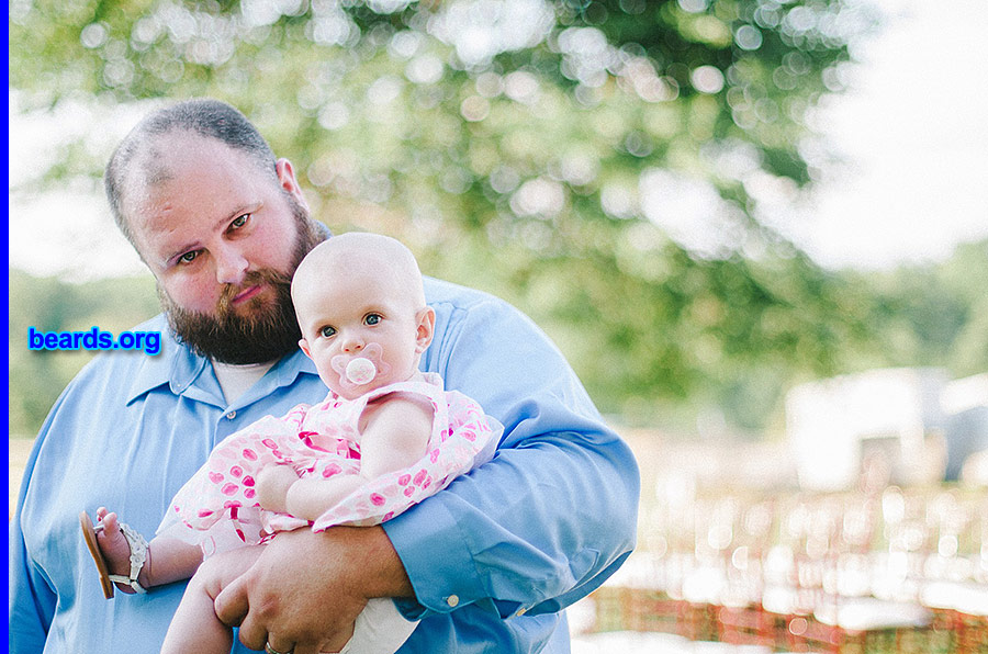 Shane
Bearded since: age sixteen. I am a dedicated, permanent beard grower.

Comments:
Why did I grow my beard? Because I'm a man!

How do I feel about my beard?  It's great.  Thinking it may be getting a little hipster though my little girl loves it, too! 
Keywords: full_beard