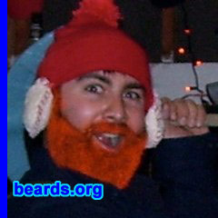 Joshua
Bearded since: 2008.  I am a dedicated, permanent beard grower.

Comments:
I grew my beard because I wanted to see how nice of a beard I could grow. In my pictures,  the first one is at a Red Sox game just before I let the beard grow...  Next is me dressed as Yukon Cornelius for Halloween 2009.  The last is a picture of me in February 2010.

How do I feel about my beard? It is awesome. I have done about twelve different styles over the years. Last winter was the first time I grew a full beard and now it is back again this winter...
Keywords: full_beard
