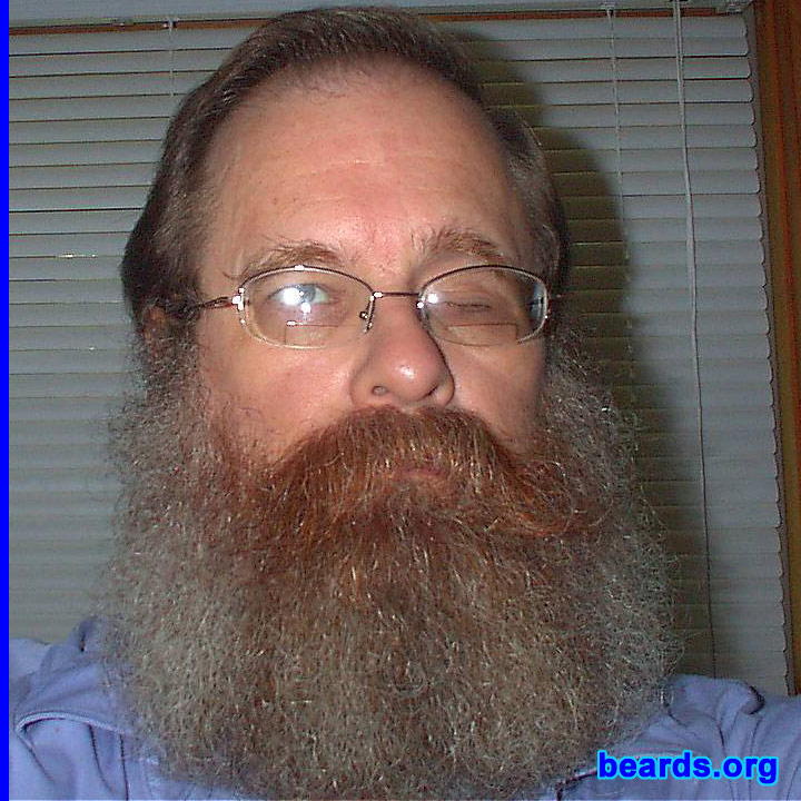 Aldon Olson
Bearded since: 1980.  I am a dedicated, permanent beard grower.

Comments:
I grew my beard because I was inspired by a picture of my great great grandfather. Also, I had my fill of people telling me that I wasn't allowed. Now I grow it because I love it.

How do I feel about my beard?  It's a part of me...who I am. People wouldn't know me if I cut it off. 

This picture was taken August 7, 2007 at seven months of growth.
Keywords: full_beard