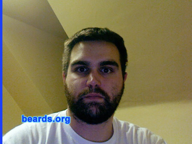 Benjamin
Bearded since: 2007.  I am an experimental beard grower.

Comments:
I grew my beard because it was time to get away from the high and tight look that I just kept out of habit. Oh, and it gets cold in Michigan.

How do I feel about my beard?  It's getting there. Might try trimming it soon.
Keywords: full_beard