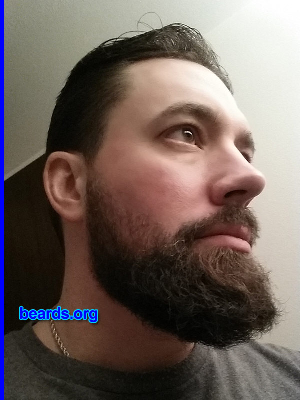 Edward L.
Bearded since: October 2013. I am an experimental beard grower.

Comments:
Why did I grow my beard?  My fiancÃ©e thinks it's sexy.  So I'm growing it out. I also like the brotherly beard camaraderie.

How do I feel about my beard? I love my beard. I want it to be massive.
Keywords: full_beard