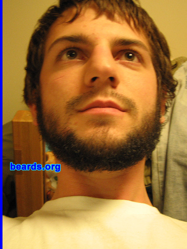 Jacob
Bearded since: November 2007.  I am an experimental beard grower.

Comments:
I grew my beard because I have always wanted to have a beard.

How do I feel about my beard?  I like my beard a lot.  I just wish my cheeks had a bit thicker hair.
Keywords: full_beard