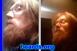 Jay R.
Bearded since: 2002.  I am a dedicated, permanent beard grower.

Comments:
I grew my beard 'cause I wanted to.  And if most of my friends are too scared or weak to grow one, I'll do it for them.  Plus the girlfriend is okay with it, which we all know is a factor in my quest for beardedness.

How do I feel about my beard?  I think it's great.  Love the thickness, length, color, and all-around appearance of it.  Plus the more gnarly it gets and long, the more compliments I get  --  especially from high school kids...don't know why, though...
Keywords: full_beard