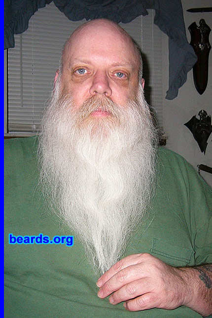 Larry Baley
Bearded since: 1968.  I am a dedicated, permanent beard grower.

Comments:
I grew my beard because I really hated to shave and I got razor burn really bad every time I did. And my wife really likes to run her hands through it.

How do I feel about my beard?  I love it and I've had it so long now that no one would know me without it. I am hoping my genes are good enough to let it grow to the floor, the longer the better.
Keywords: full_beard